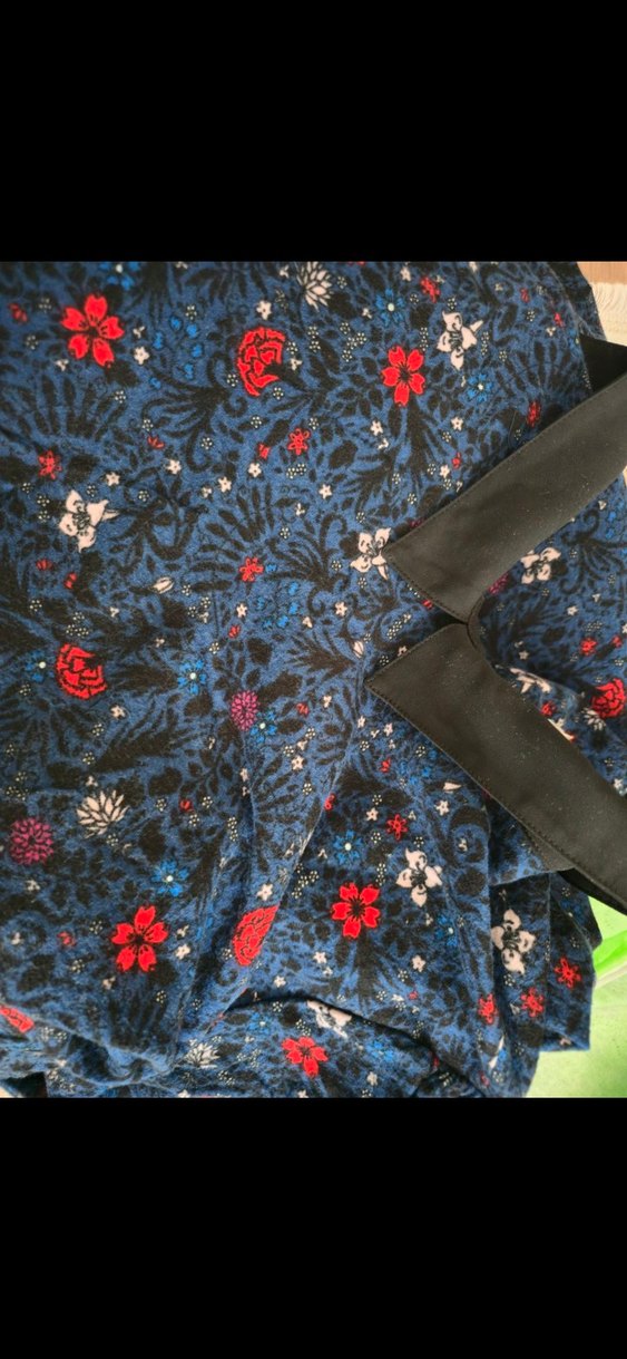 Düğmeli çiçekli nostaljik tunik - Görsel 4