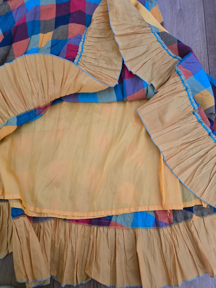 Renkli Piliseli Uzun Bohem Etek - Görsel 3