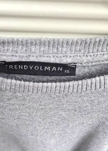 Gri Baskılı Sweatshirt Uzun Kollu - Görsel 3