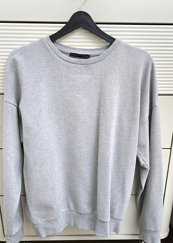 Gri Baskılı Sweatshirt Uzun Kollu - Görsel 2