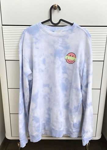 Mavi Batik Desenli  Sweatshirt - Görsel 2