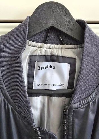 BERSHKA Koyu Gri Bomber Ceket - Rahat Kesim - Görsel 2