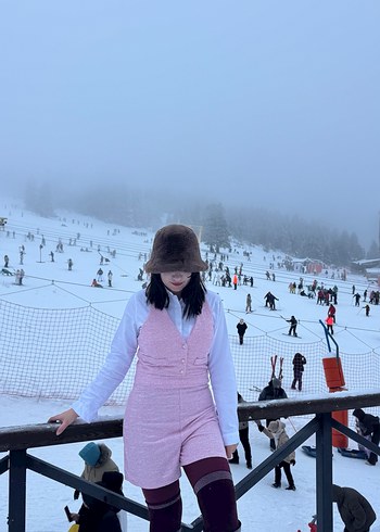 Pembe  Kadın Tulum - Görsel 4