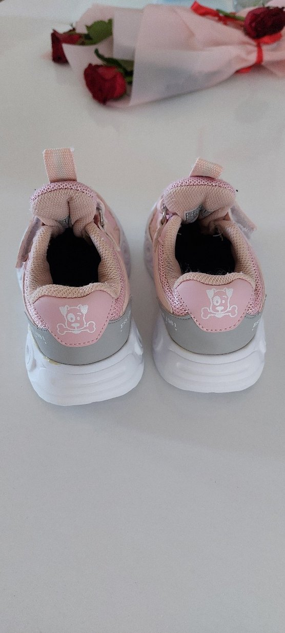 Kız Çocuk Pembe Yılan Desenli Spor Ayakkabı - Görsel 3