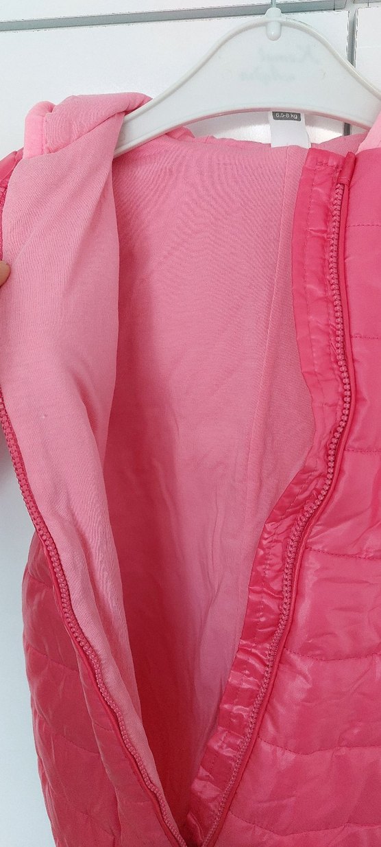 Kız Bebek Pembe Fermuarlı Tulum - Görsel 3