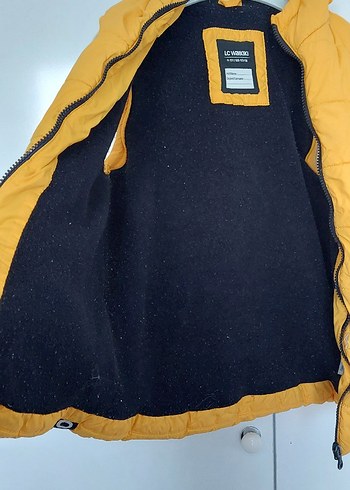 Erkek Çocuk Parlak Sarı Kapüşonlu Yelek - Görsel 3