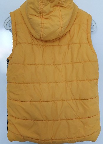 Erkek Çocuk Parlak Sarı Kapüşonlu Yelek - Görsel 2