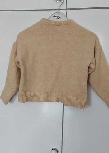 Kız Çocuk Bej Triko Kazak - Görsel 2