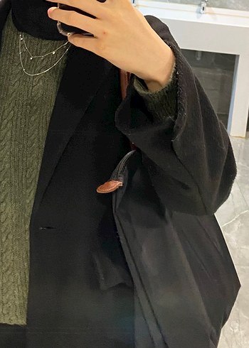 Bershka Bershka Siyah Uzun Klasik Kaban