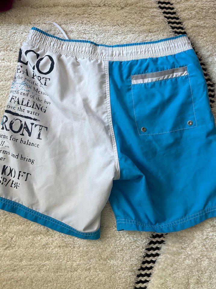 Mavi Baskılı Mini Erkek Deniz Şortu - Görsel 3