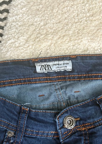 ZARA erkek Koyu Mavi Regular Fit Denim Pantolon - Görsel 2