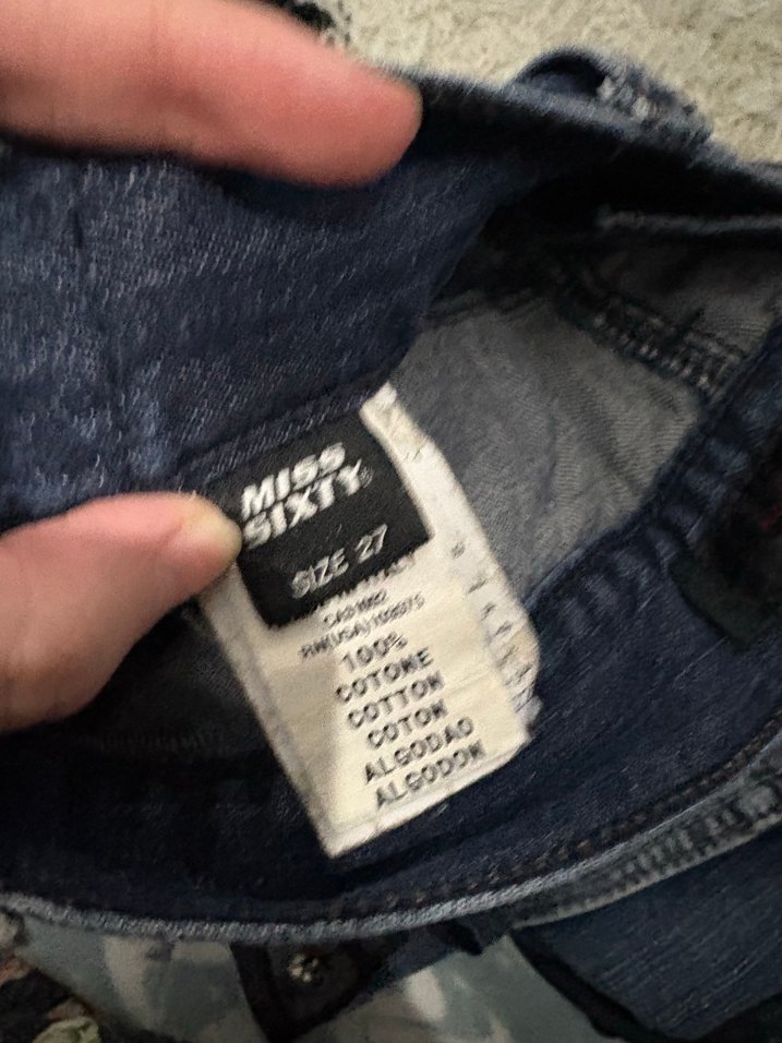 y2k gotik kot şort miss sixty - Görsel 5