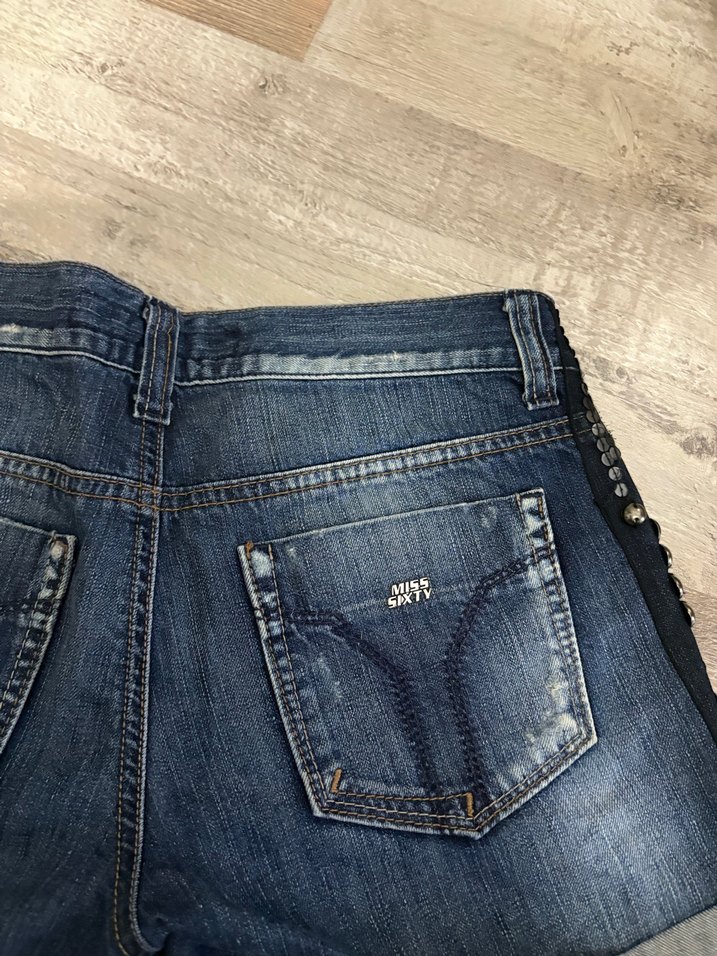 y2k gotik kot şort miss sixty - Görsel 4