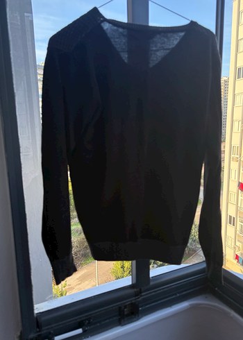 V Yaka Siyah Erkek Triko Kazak TUDORS - Görsel 3