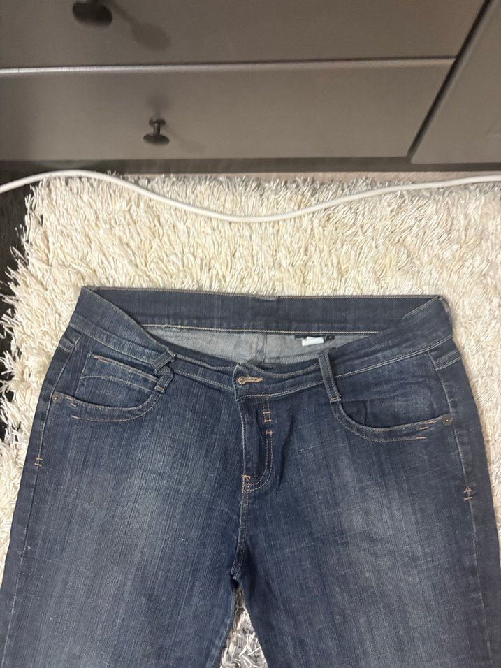 Kadın Lacivert Denim Regular Fit Pantolon - Görsel 3