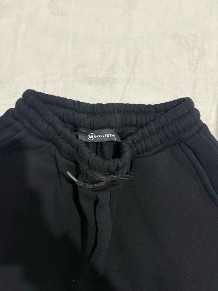 Siyah Kadın Rahat Kesim Eşofman Altı - Görsel 2