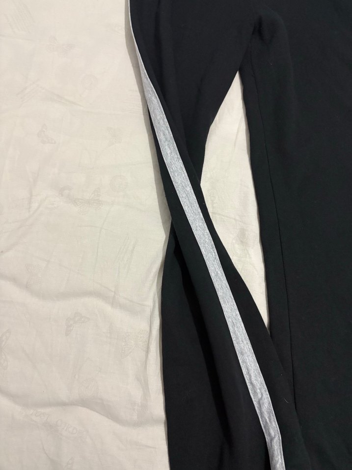 Siyah Salaş Kadın Eşofman Altı yani çizgili y2k emo gotik - Görsel 2