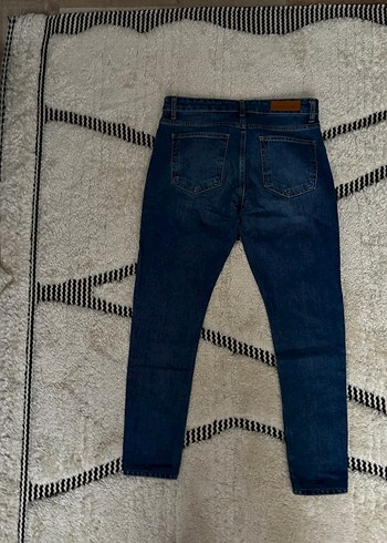 Düğmeli Lacivert Erkek Kot Pantolon doppion - Görsel 3