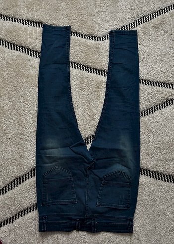 Düğmeli Lacivert Erkek Kot Pantolon doppion - Görsel 5