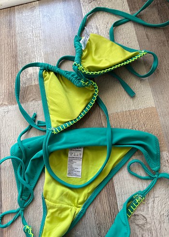 Turkuaz İpli Bohem Bikini Takımı Y2k whimsical etnik fairycore - Görsel 3