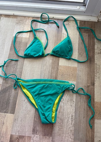 Turkuaz İpli Bohem Bikini Takımı Y2k whimsical etnik fairycore - Görsel 2