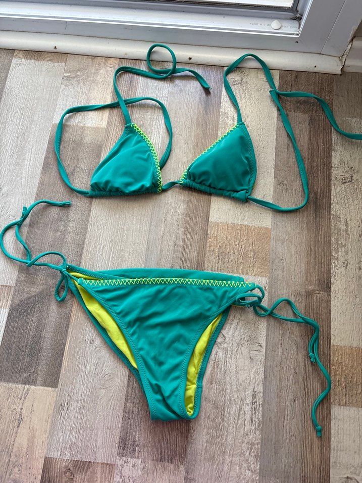 Turkuaz İpli Bohem Bikini Takımı Y2k whimsical etnik fairycore - Görsel 2