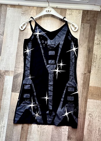 gotik mini elbise - Görsel 3