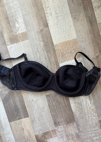 Siyah Minimalist Goth Sütyen - Görsel 3