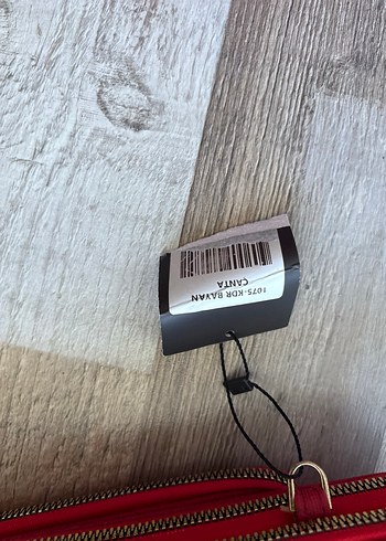 Kadın Kırmızı Baskılı Fermuarlı cüzdan - Görsel 3