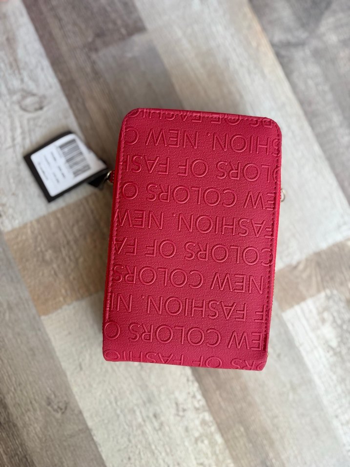 Kadın Kırmızı Baskılı Fermuarlı cüzdan - Görsel 2