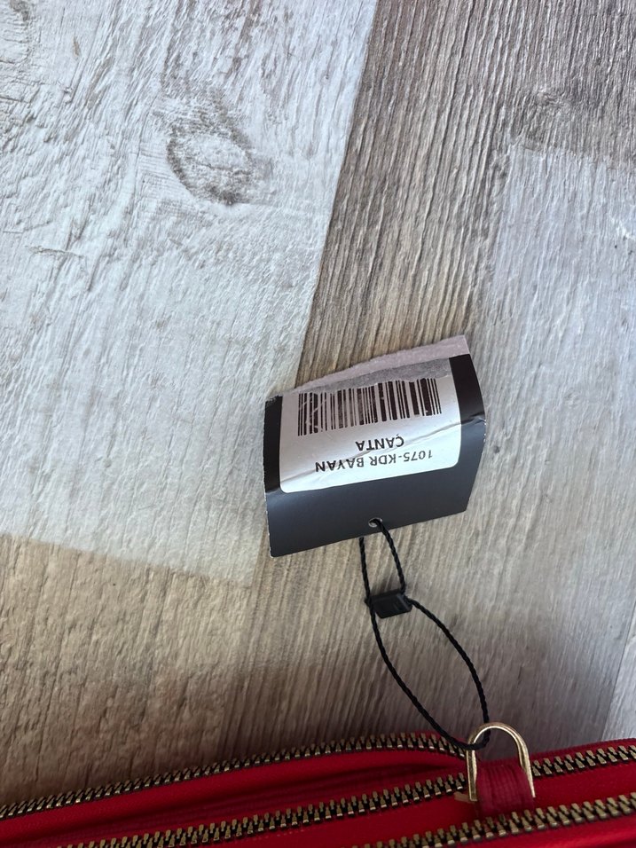 Kadın Kırmızı Baskılı Fermuarlı cüzdan - Görsel 3