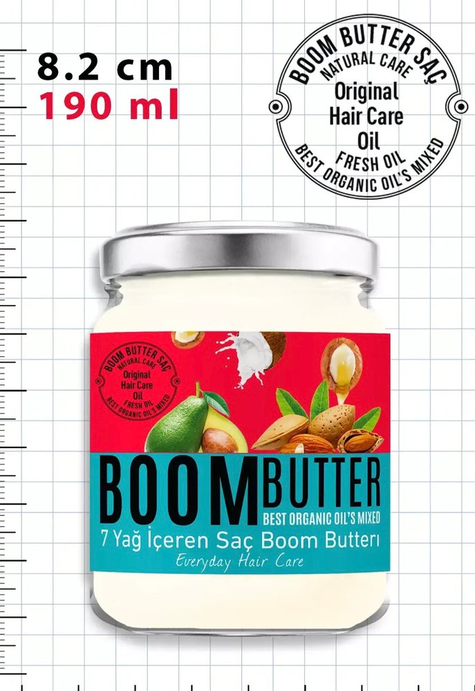 7 Yağ İçeren Saç Bakım Kremi Boom Butter - Görsel 2