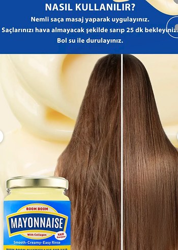 Tüm Saç Tipleri İçin Kollajenli Mayonez Saç Kremi - Görsel 4