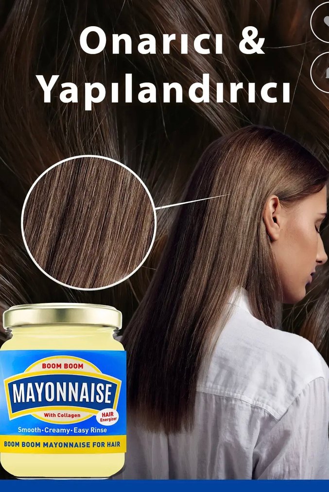 Tüm Saç Tipleri İçin Kollajenli Mayonez Saç Kremi - Görsel 3