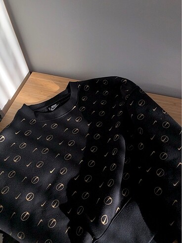 m Beden siyah Renk Nike orijinal siyah oversize kadın crop sweatshirt Adidas champi