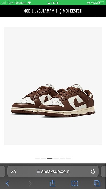 Nike Nike dunk cacao kahverengi 38 numara ayakkabı