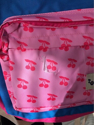 Kız çocuk pembe mavi sırt okul çantası - Görsel 2