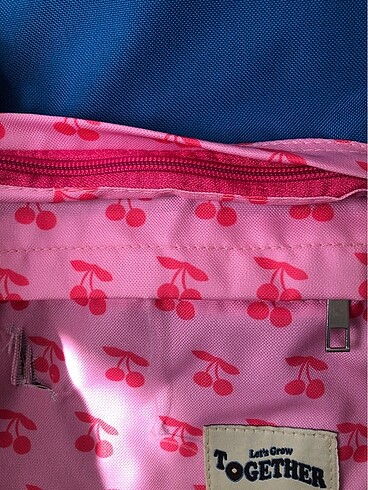 Kız çocuk pembe mavi sırt okul çantası - Görsel 4