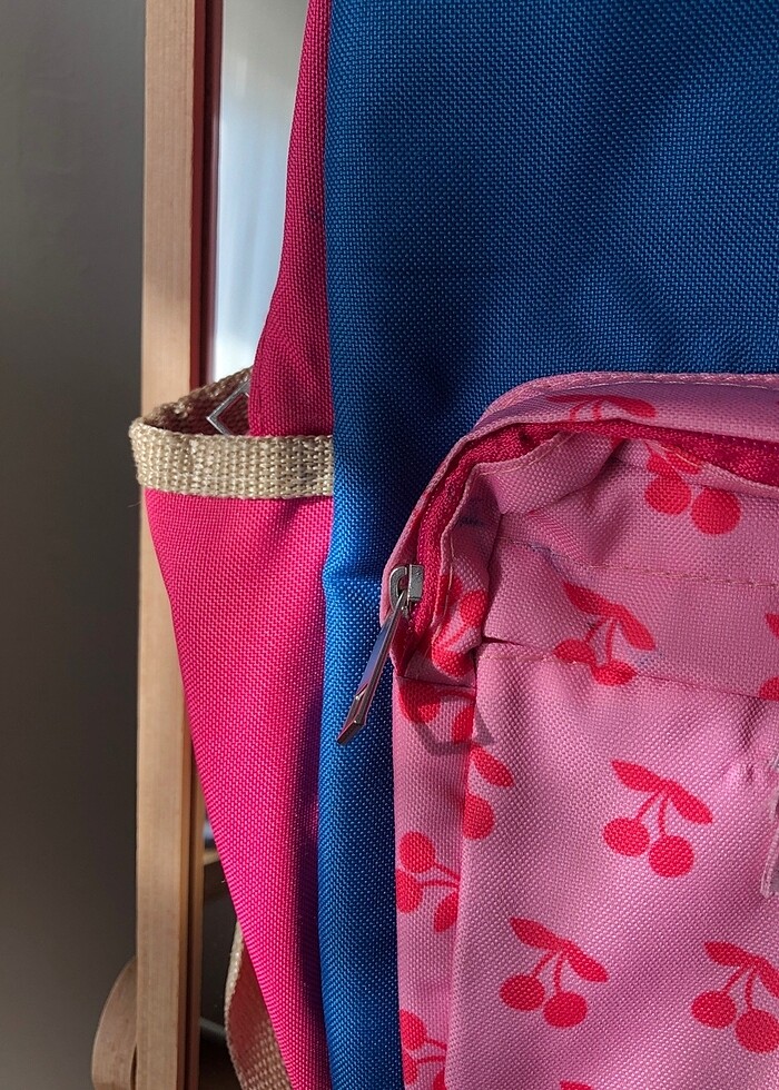 Kız çocuk pembe mavi sırt okul çantası - Görsel 3