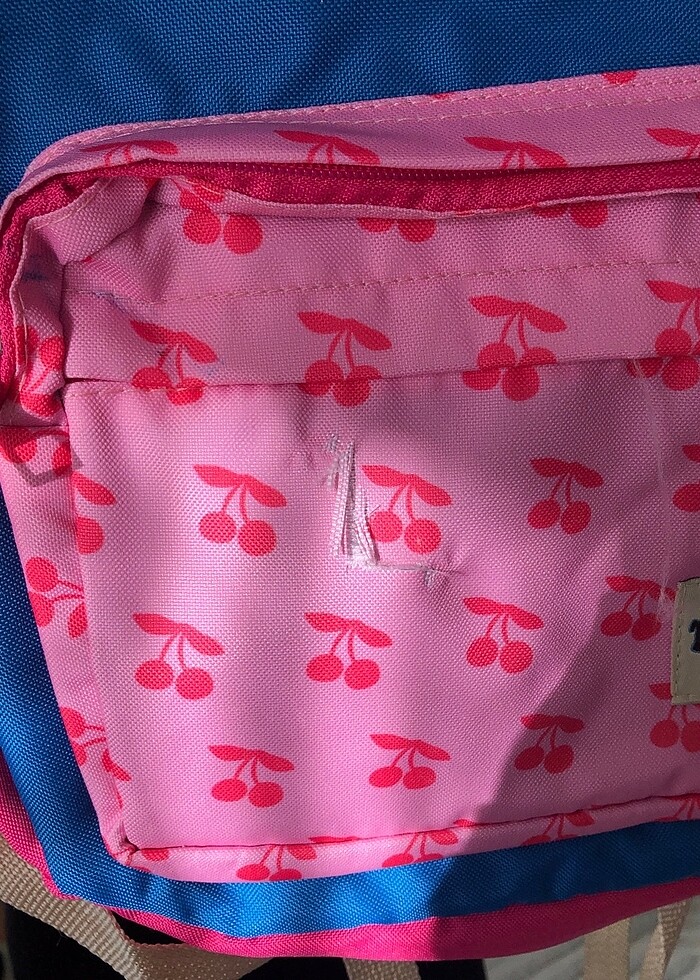 Kız çocuk pembe mavi sırt okul çantası - Görsel 2