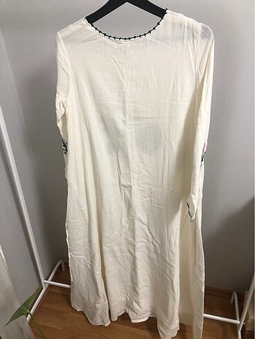 l Beden Beyaz şile bezi kadın uzun yazlık vintage elbise zara mango suud