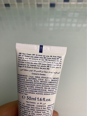 Oriflame Yüz Kremi SPF 10