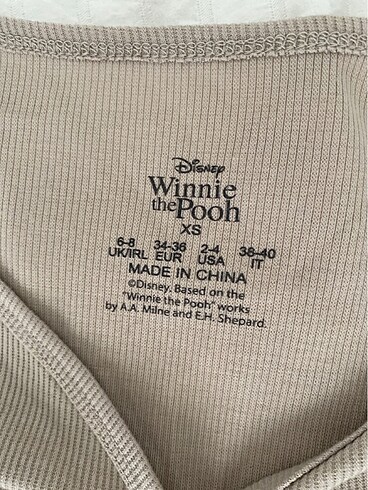 xs Beden Bej winnie pooh crop