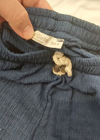 18-24 Ay Beden Gri Mavi Bel Bantlı Kot Pantolon