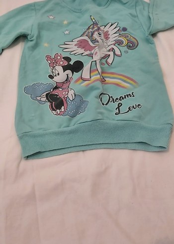 Diğer Turkuaz Payetli Kız Sweatshirt