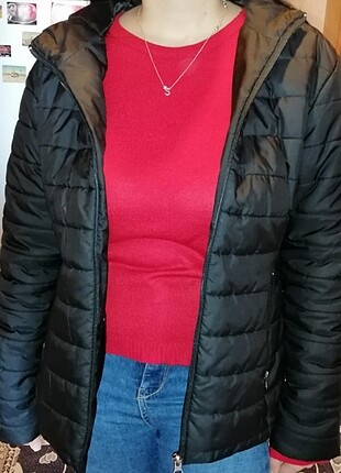 Siyah Şişme mont 
