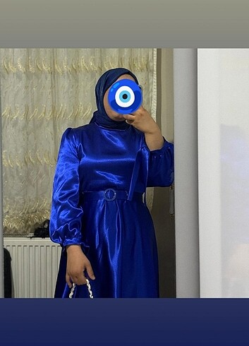 Saten elbise dir sateni kaliteli dir çok iyi durumda kına gecesi - Görsel 2