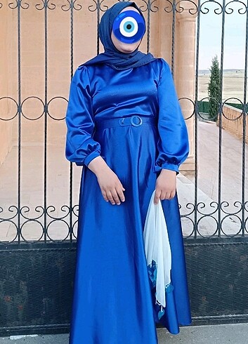 Saten elbise dir sateni kaliteli dir çok iyi durumda kına gecesi - Görsel 5