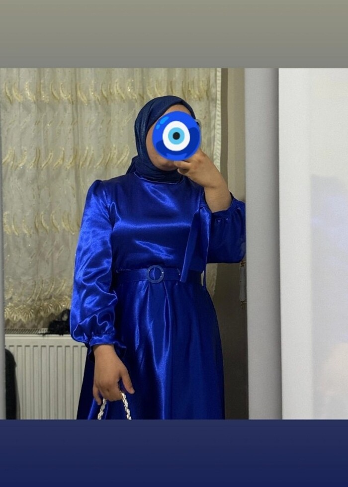 Saten elbise dir sateni kaliteli dir çok iyi durumda kına gecesi - Görsel 2