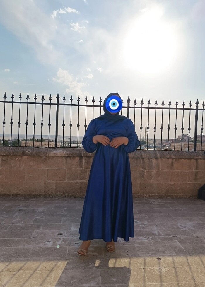 Saten elbise dir sateni kaliteli dir çok iyi durumda kına gecesi - Görsel 4